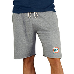 Miami Dolphins Concepts Sport Throwback Logo Mainstream Terry Shorts | NFL Sale