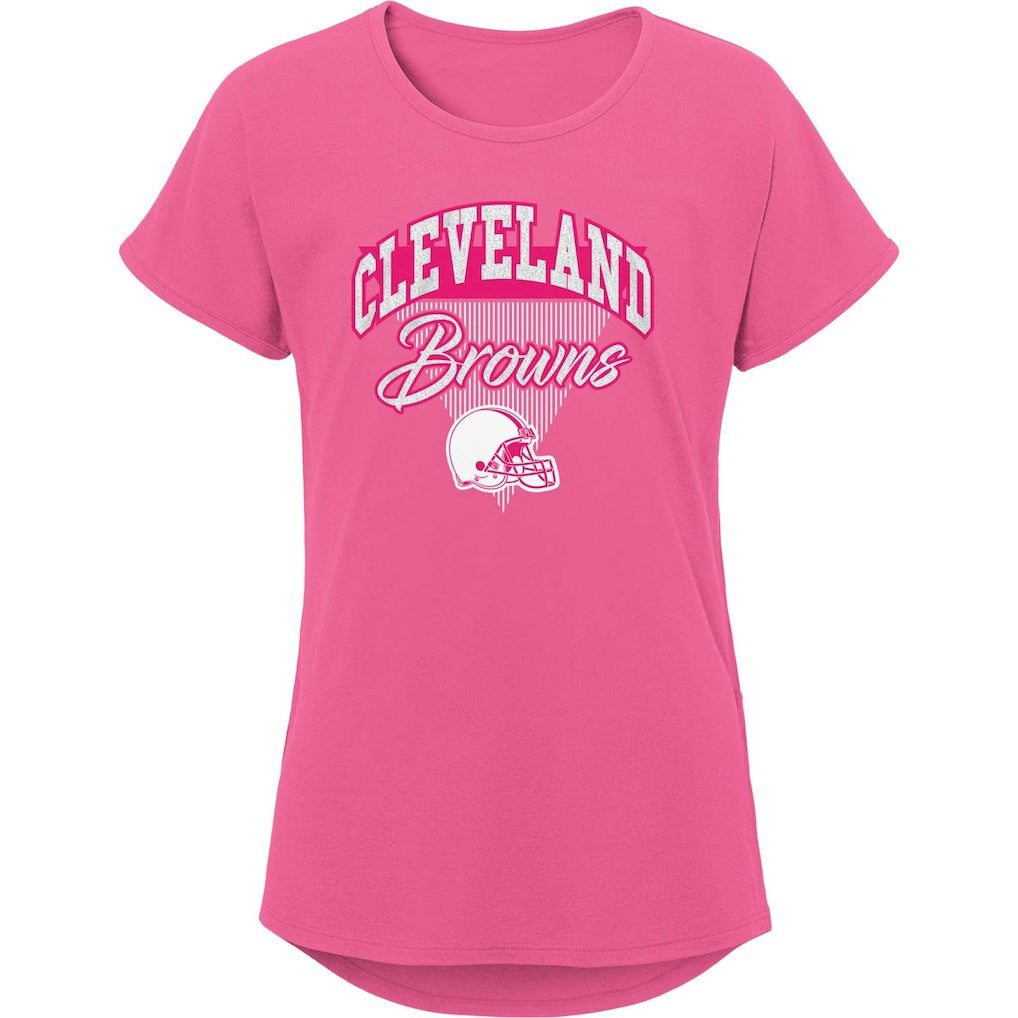 Cleveland Browns Girls Youth Playtime Dolman T-Shirt | NFL Discount