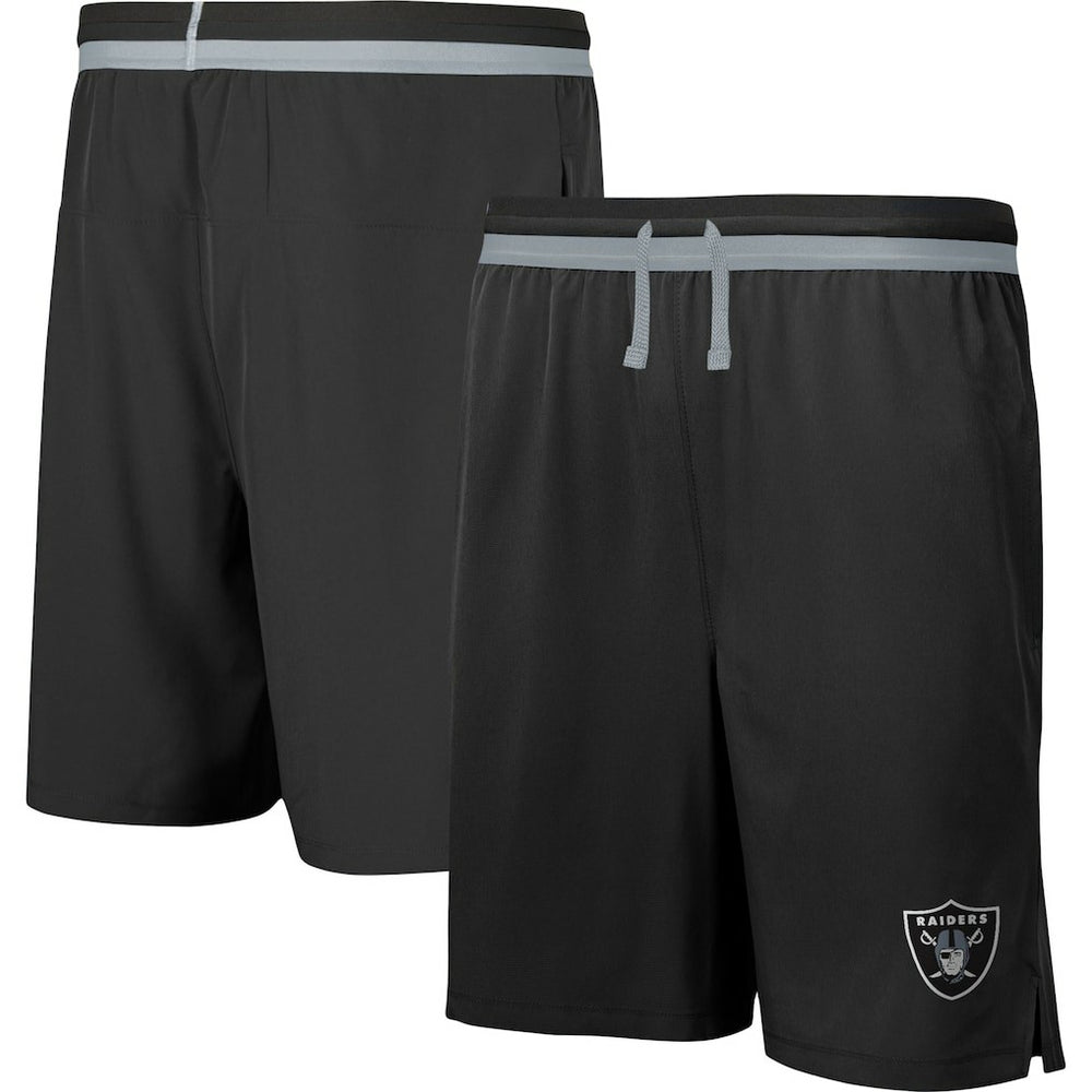 Las Vegas Raiders Cool Down Tri-Color Elastic Training Shorts | NFL Outlet