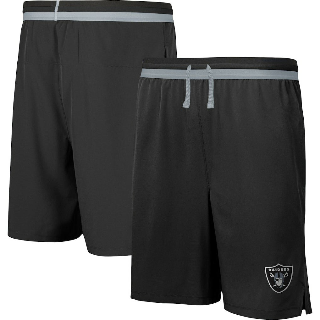 Las Vegas Raiders Cool Down Tri-Color Elastic Training Shorts | NFL Outlet