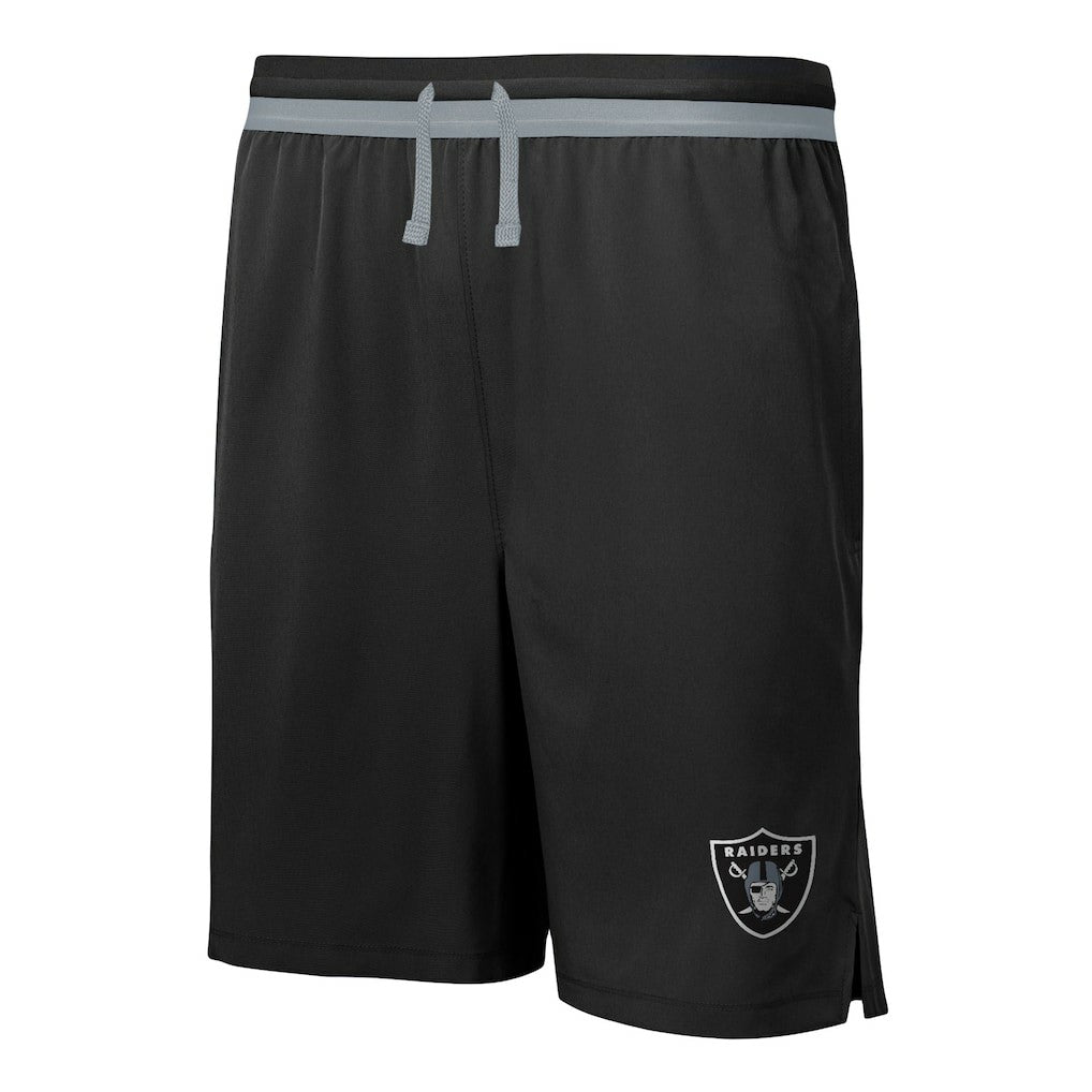 Las Vegas Raiders Cool Down Tri-Color Elastic Training Shorts | NFL Outlet