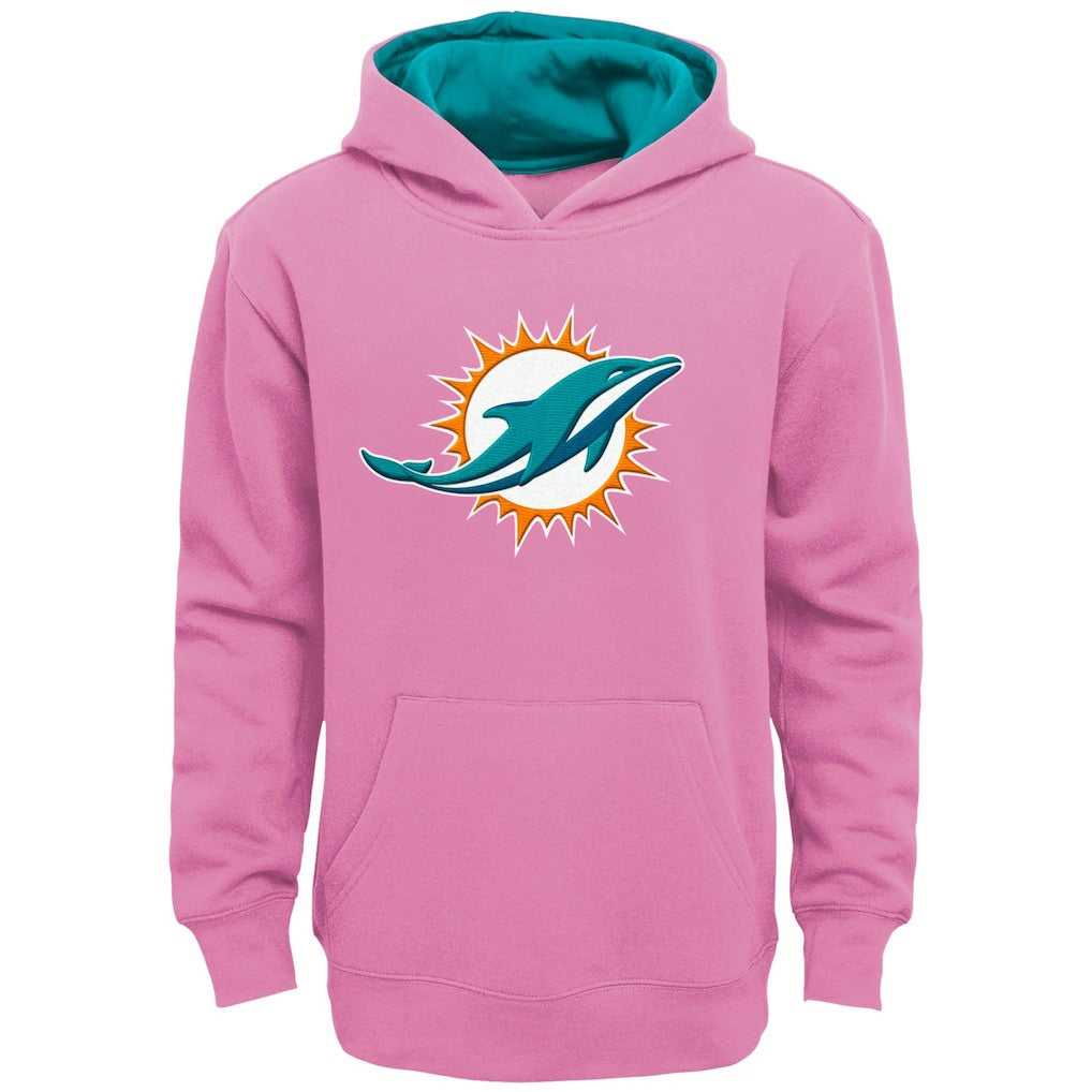 Miami Dolphins Girls Youth Prime Pullover Hoodie | NFL Discount