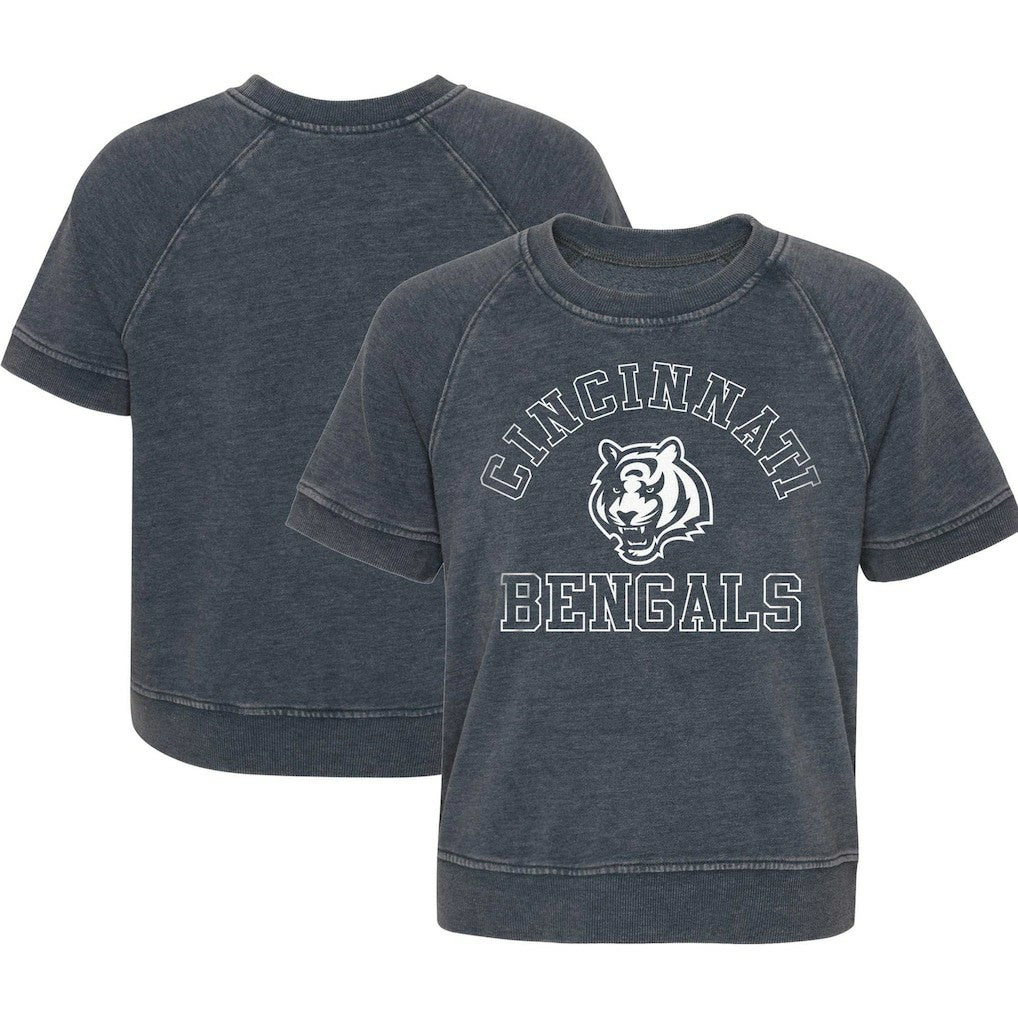 Cincinnati Bengals Girls Juniors Cheer Squad Raglan T-Shirt | NFL Discount