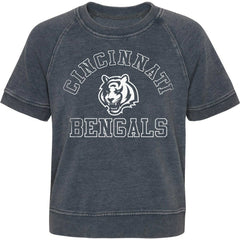Cincinnati Bengals Girls Juniors Cheer Squad Raglan T-Shirt | NFL Discount