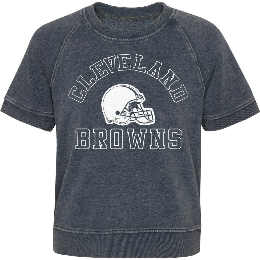 Cleveland Browns Girls Juniors Cheer Squad Raglan T-Shirt | NFL Hot
