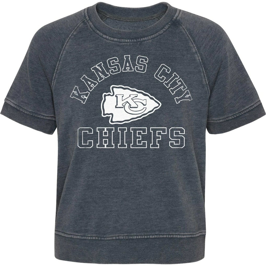 Kansas City Chiefs Girls Juniors Cheer Squad Raglan T-Shirt | NFL Hot