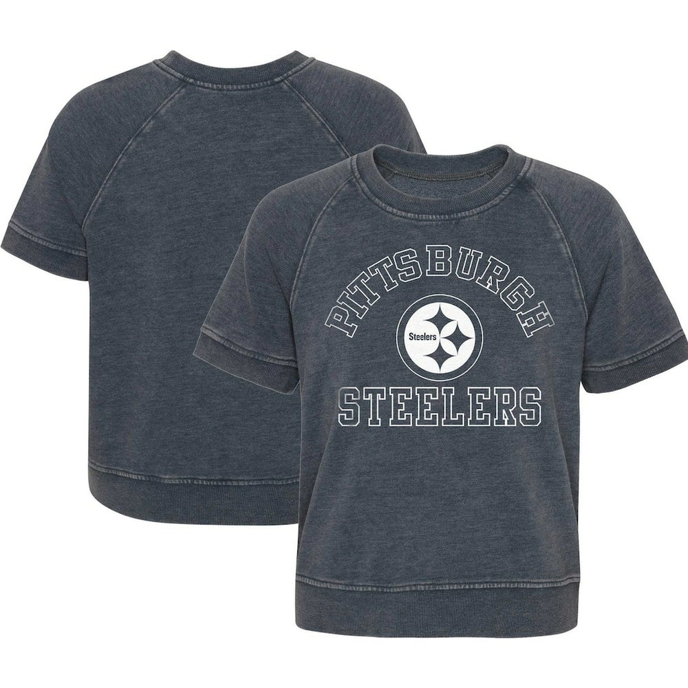 Pittsburgh Steelers Girls Juniors Cheer Squad Raglan T-Shirt | NFL Hot