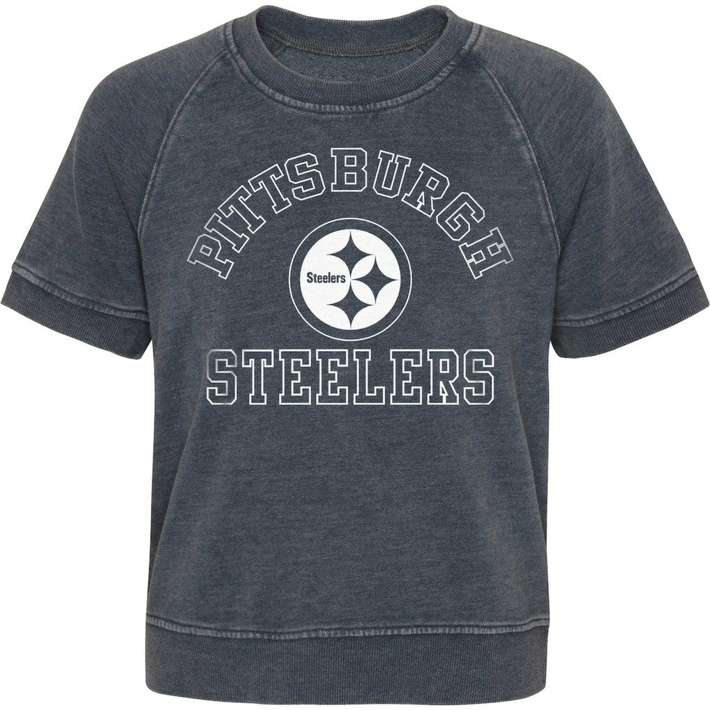 Pittsburgh Steelers Girls Juniors Cheer Squad Raglan T-Shirt | NFL Hot
