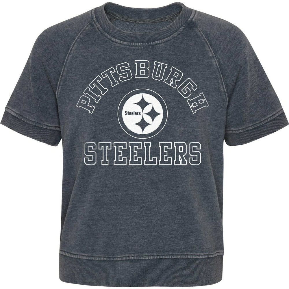 Pittsburgh Steelers Girls Juniors Cheer Squad Raglan T-Shirt | NFL Hot