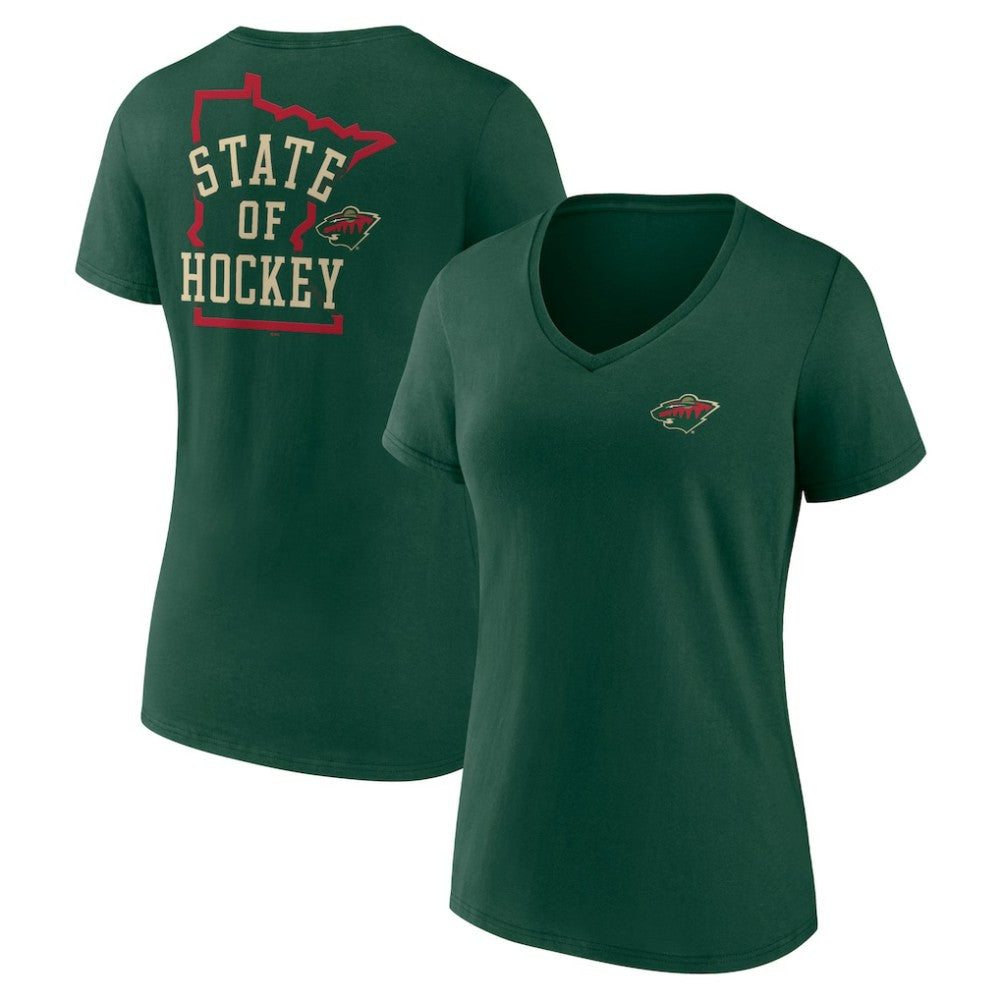 Minnesota Wild Women's Territorial V-Neck T-Shirt -  NHL T-shirts
