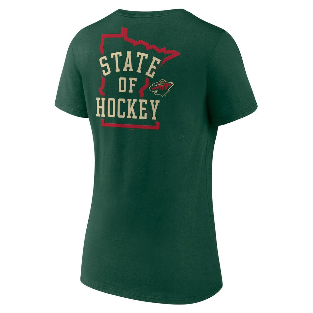Minnesota Wild Women's Territorial V-Neck T-Shirt -  NHL T-shirts