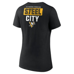 Pittsburgh Penguins Women's Territorial V-Neck T-Shirt -  NHL T-shirts