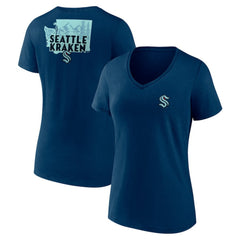 Seattle Kraken Women's Territorial V-Neck T-Shirt -  NHL T-shirts