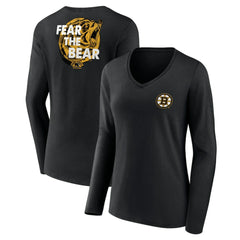 Boston Bruins Women's Territorial Long Sleeve V-Neck T-Shirt -  NHL T-shirts