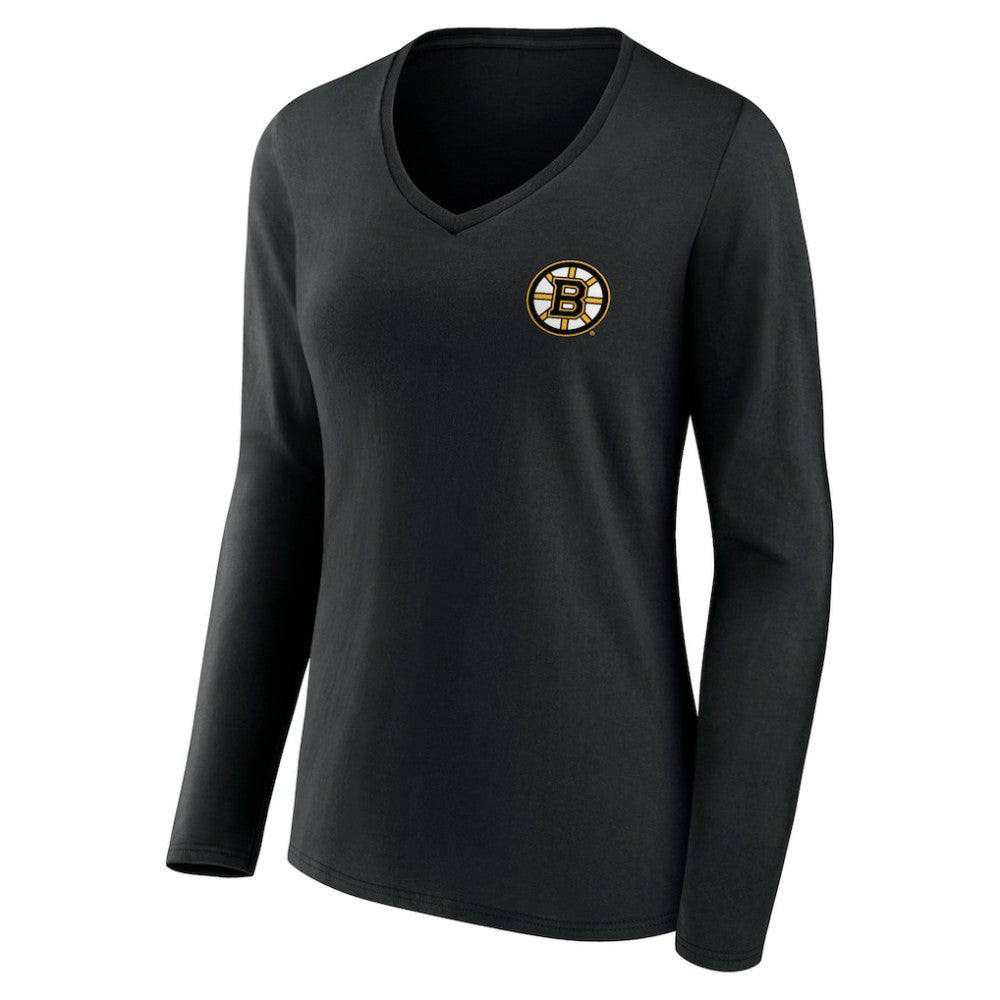 Boston Bruins Women's Territorial Long Sleeve V-Neck T-Shirt -  NHL T-shirts