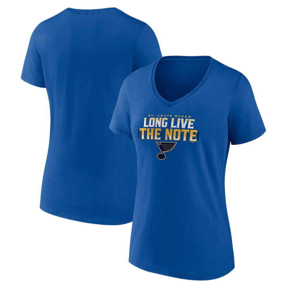 St. Louis Blues Women's Shout Out V-Neck T-Shirt -  NHL T-shirts