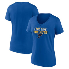 St. Louis Blues Women's Shout Out V-Neck T-Shirt -  NHL T-shirts