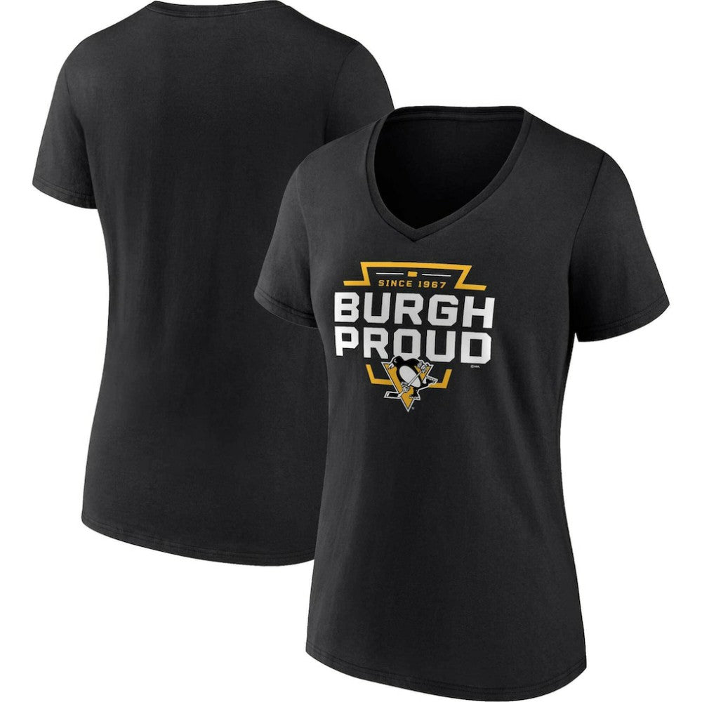 Pittsburgh Penguins Women's Represent V-Neck T-Shirt -  NHL T-shirts