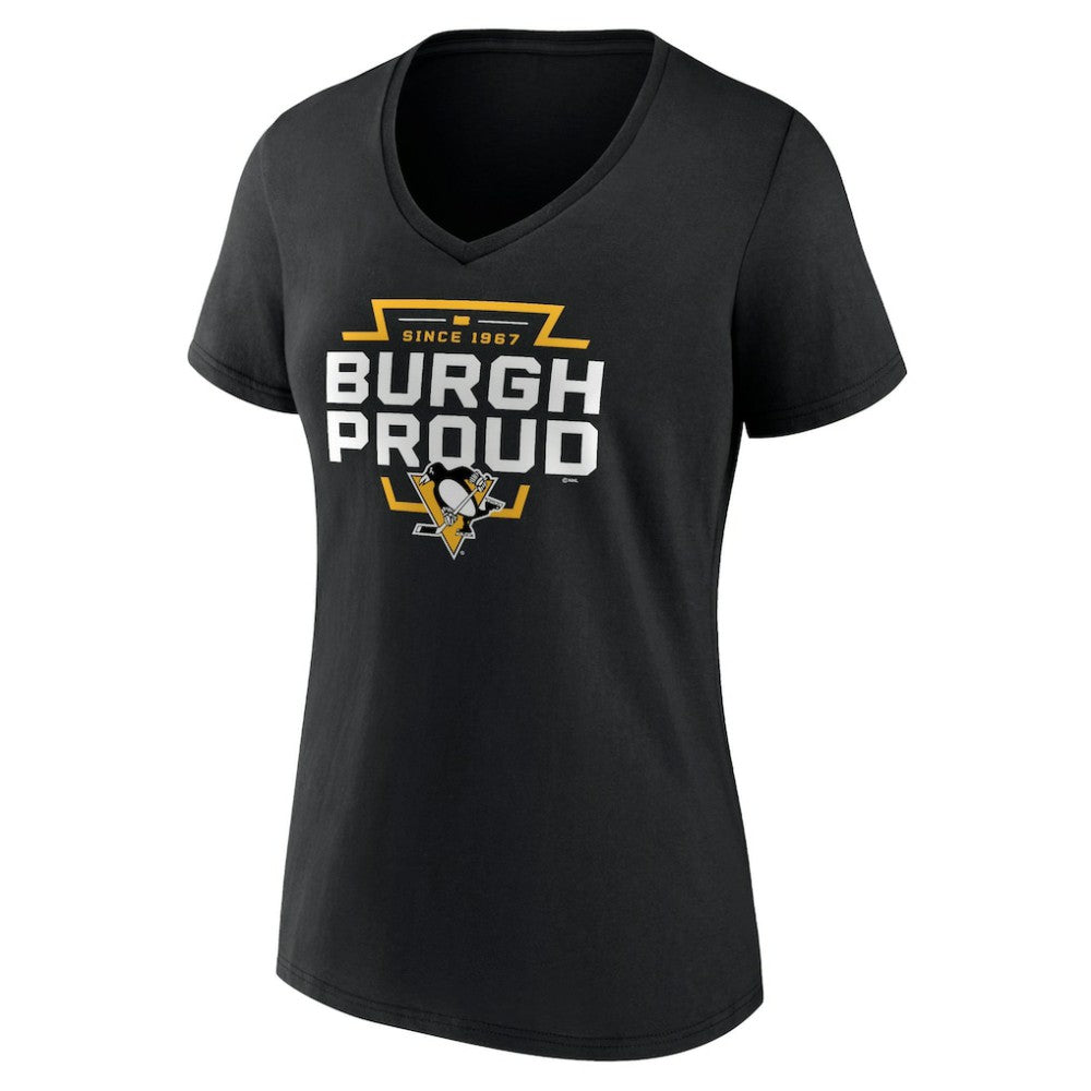Pittsburgh Penguins Women's Represent V-Neck T-Shirt -  NHL T-shirts