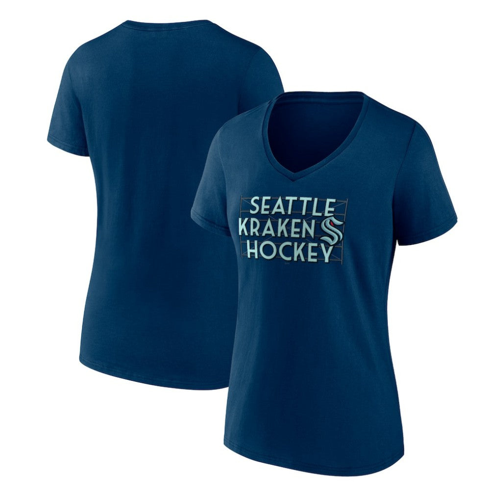 Seattle Kraken Women's Represent V-Neck T-Shirt -  NHL T-shirts