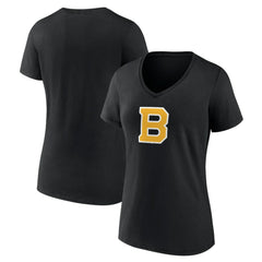Boston Bruins Women's Alternate Logo V-Neck T-Shirt -  NHL T-shirts