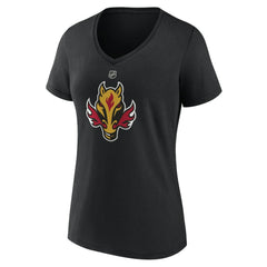 Calgary Flames Women's Alternate Logo V-Neck T-Shirt -  NHL T-shirts