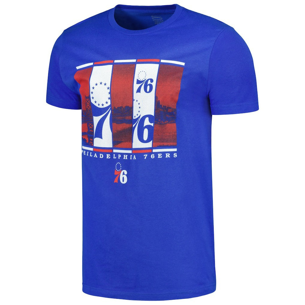 Royal Philadelphia 76ers Stadium Essentials City Skyline T-Shirt | NBA