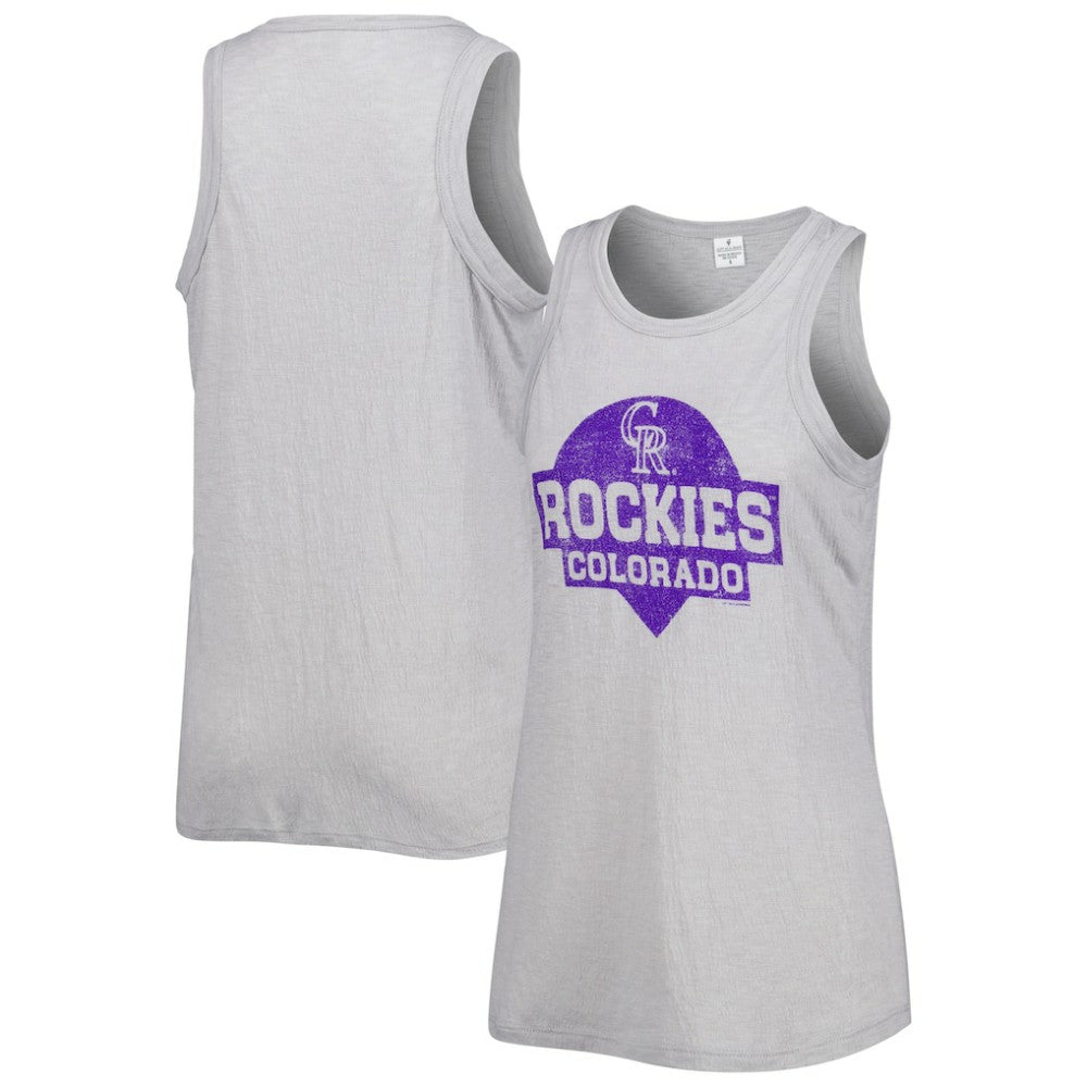 Colorado Rockies Soft as a Grape Women's Tri-Blend Tank Top - MLB Tanks