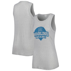 Miami Marlins Soft as a Grape Women's Tri-Blend Tank Top - MLB Tanks