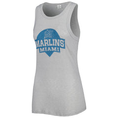 Miami Marlins Soft as a Grape Women's Tri-Blend Tank Top - MLB Tanks