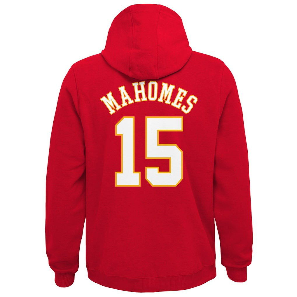 Kansas City Chiefs Patrick Mahomes  Youth Mainliner Player Name & Number Pullover Hoodie | NFL On sale