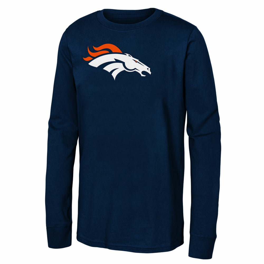 Denver Broncos Youth Primary Logo Long Sleeve T-Shirt | NFL Discount