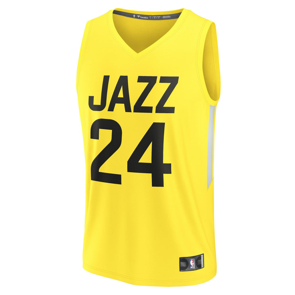 Yellow Walker Kessler Utah Jazz Fast Break Replica Player Jersey | NBA