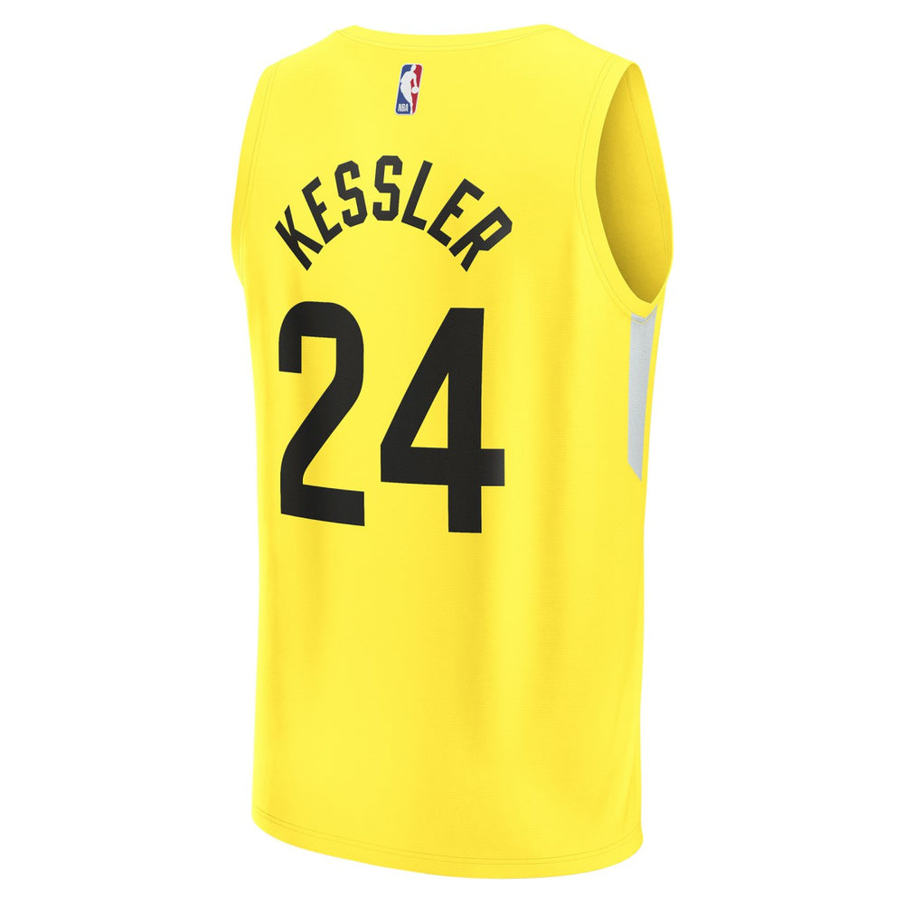 Yellow Walker Kessler Utah Jazz Fast Break Replica Player Jersey | NBA
