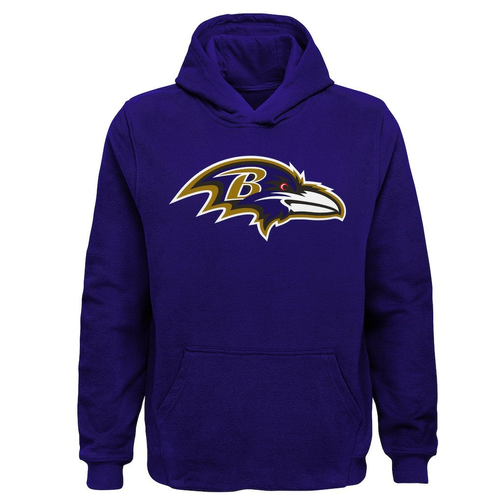 Baltimore Ravens Youth Team Logo Pullover Hoodie | NFL Outlet