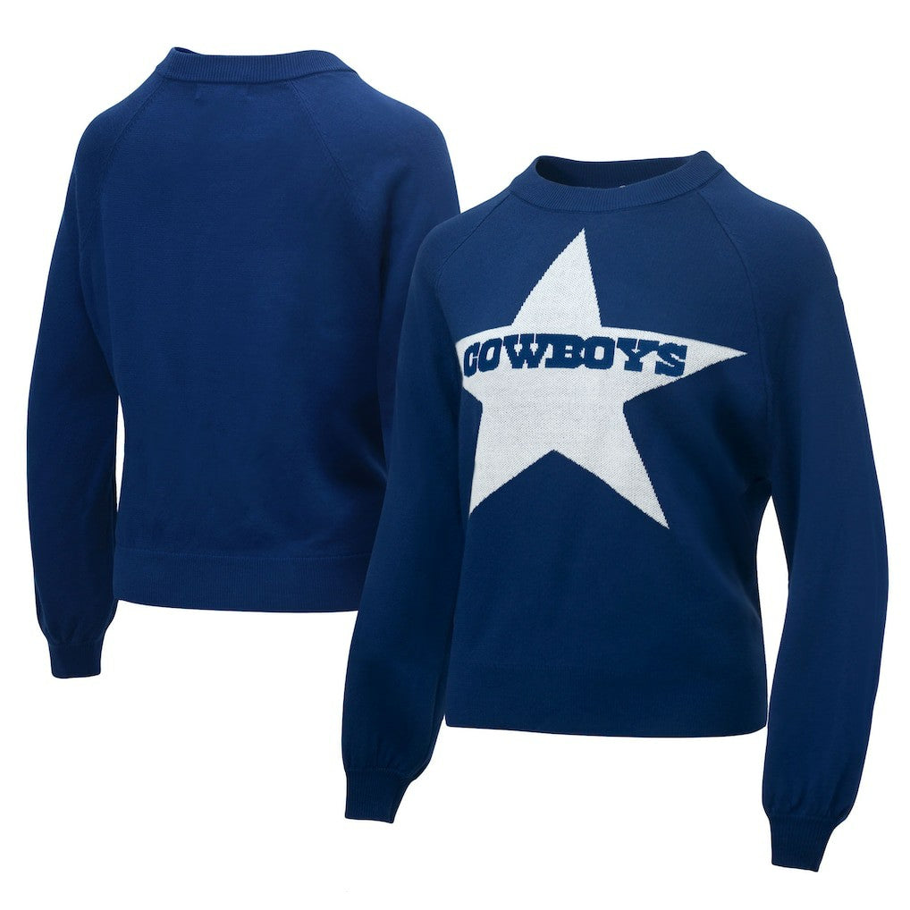 Dallas Cowboys Lauren James Women's Wordmark Star Raglan Pullover Sweater | NFL Sale