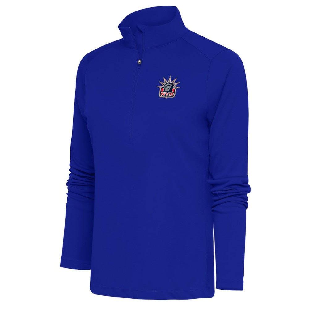 New York Rangers Antigua Women's Special Edition 2.0 Tribute Quarter-Zip Pullover Top -  NHL Pullover