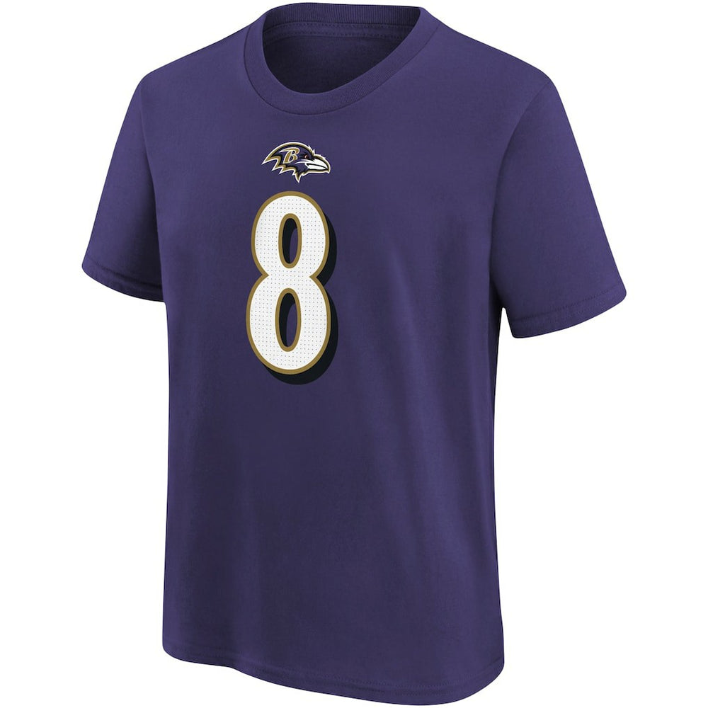 Baltimore Ravens Lamar Jackson  Youth Player Name & Number T-Shirt | NFL Discount