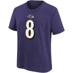 Baltimore Ravens Lamar Jackson  Youth Player Name & Number T-Shirt | NFL Discount