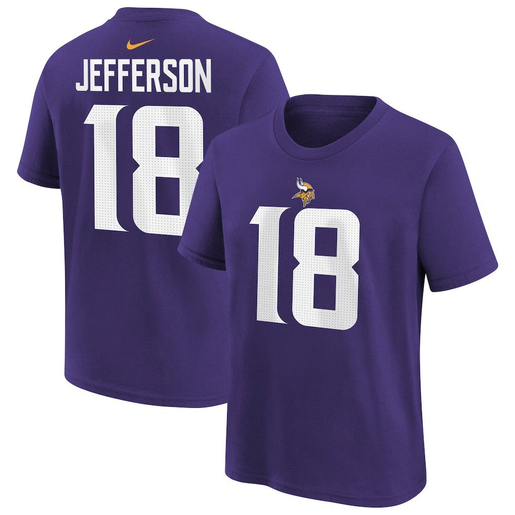 Minnesota Vikings Justin Jefferson  Youth Player Name & Number T-Shirt | NFL On sale