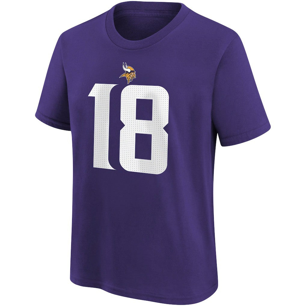 Minnesota Vikings Justin Jefferson  Youth Player Name & Number T-Shirt | NFL On sale