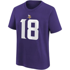 Minnesota Vikings Justin Jefferson  Youth Player Name & Number T-Shirt | NFL On sale