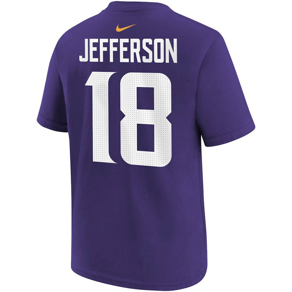 Minnesota Vikings Justin Jefferson  Youth Player Name & Number T-Shirt | NFL On sale