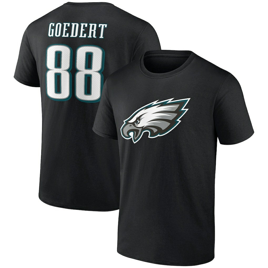 Philadelphia Eagles Dallas Goedert  Icon Player Name & Number T-Shirt | NFL Discount