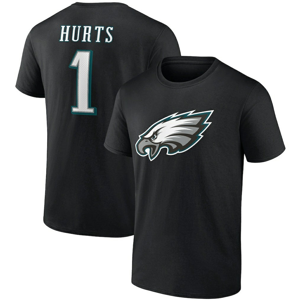 Philadelphia Eagles Jalen Hurts  Icon Player Name & Number T-Shirt | NFL Sale