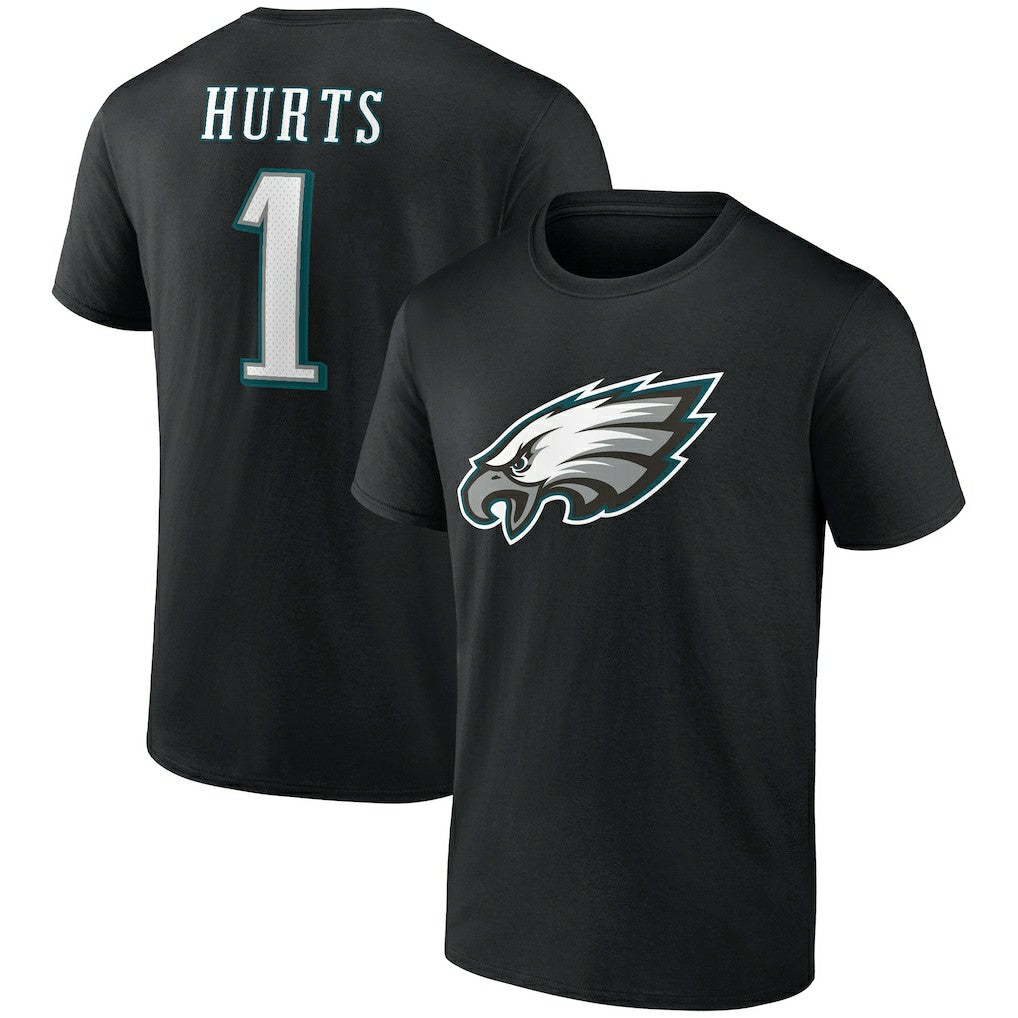 Philadelphia Eagles Jalen Hurts  Icon Player Name & Number T-Shirt | NFL Sale