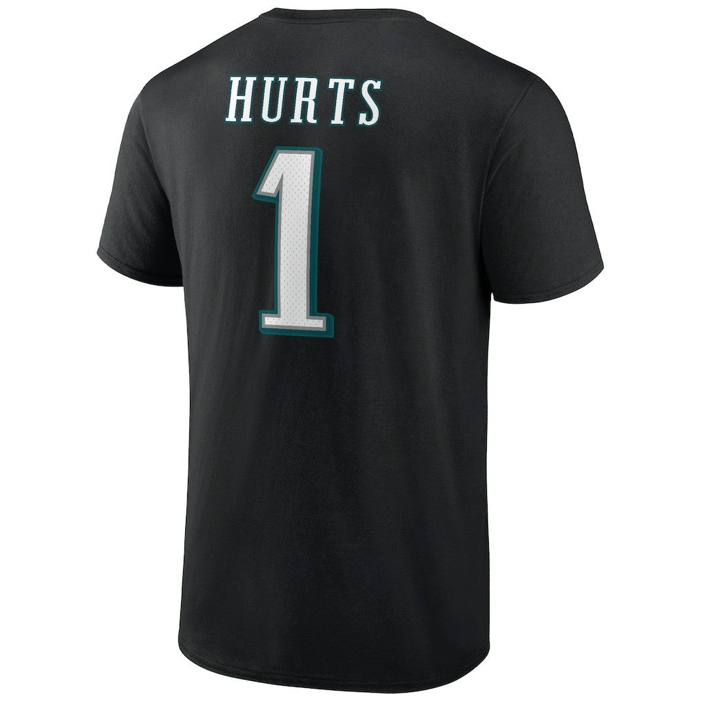 Philadelphia Eagles Jalen Hurts  Icon Player Name & Number T-Shirt | NFL Sale