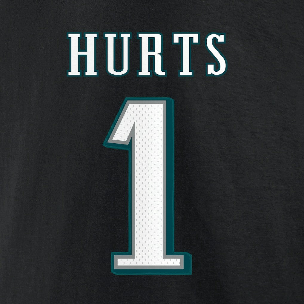 Philadelphia Eagles Jalen Hurts  Icon Player Name & Number T-Shirt | NFL Sale