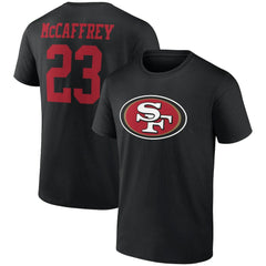 San Francisco 49ers Christian McCaffrey  Icon Player Name & Number T-Shirt | NFL New