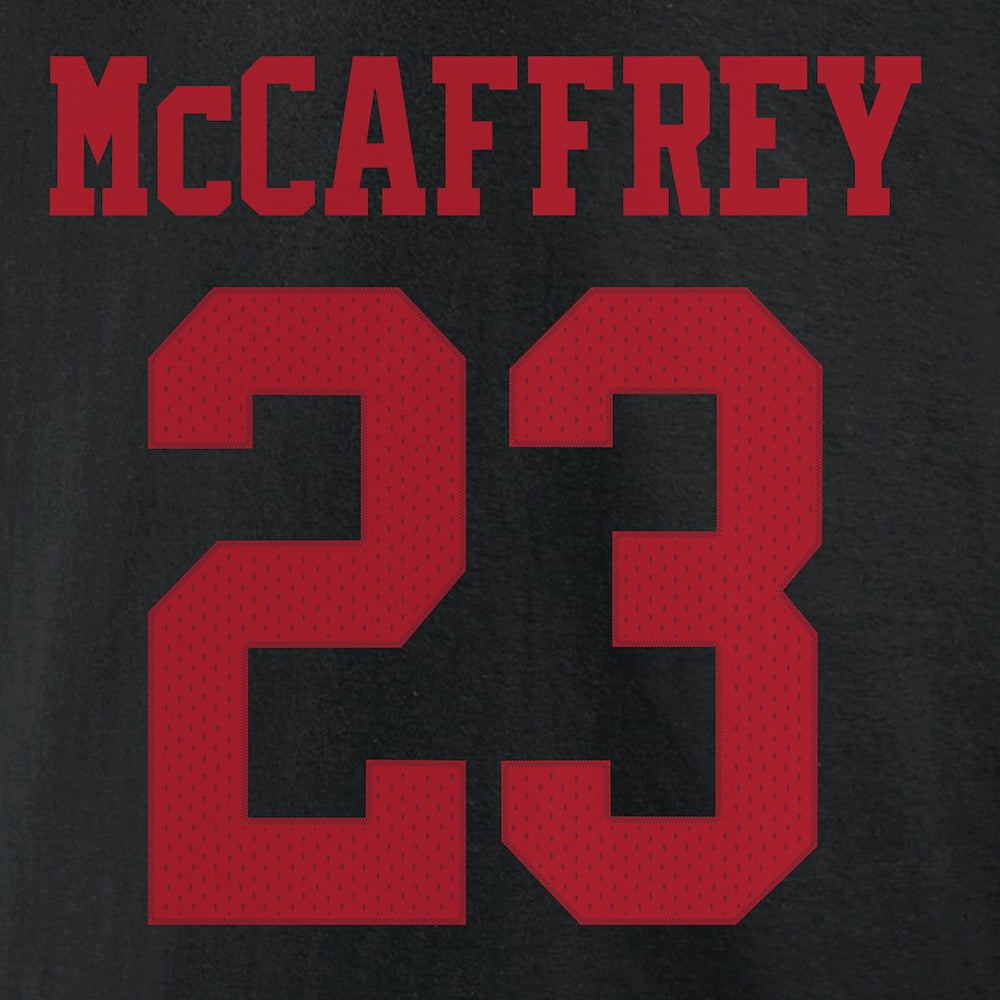 San Francisco 49ers Christian McCaffrey  Icon Player Name & Number T-Shirt | NFL New